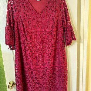 Lace cocktail midi dress